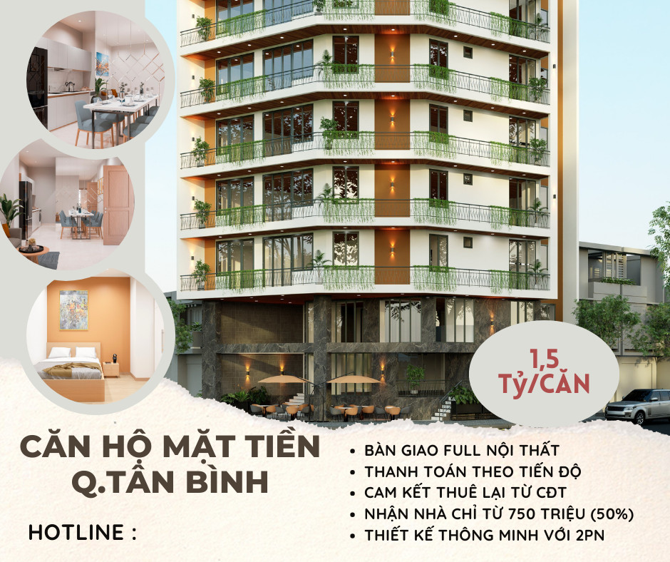 Cần bán căn hộ full nội thất 1,6 tỷ  mặt tiền đường Phan Huy Ích, quận Tân Bình - Ảnh chính